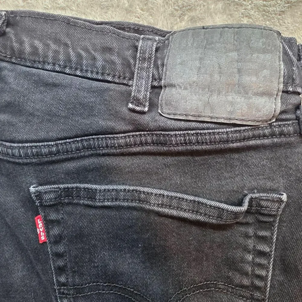 Levi's 559 Jeans Mens 38x30 Black Dark Wash Regular Fit Straight Leg Denim